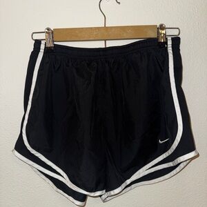 Nike Women's Black and White Athletic Shorts